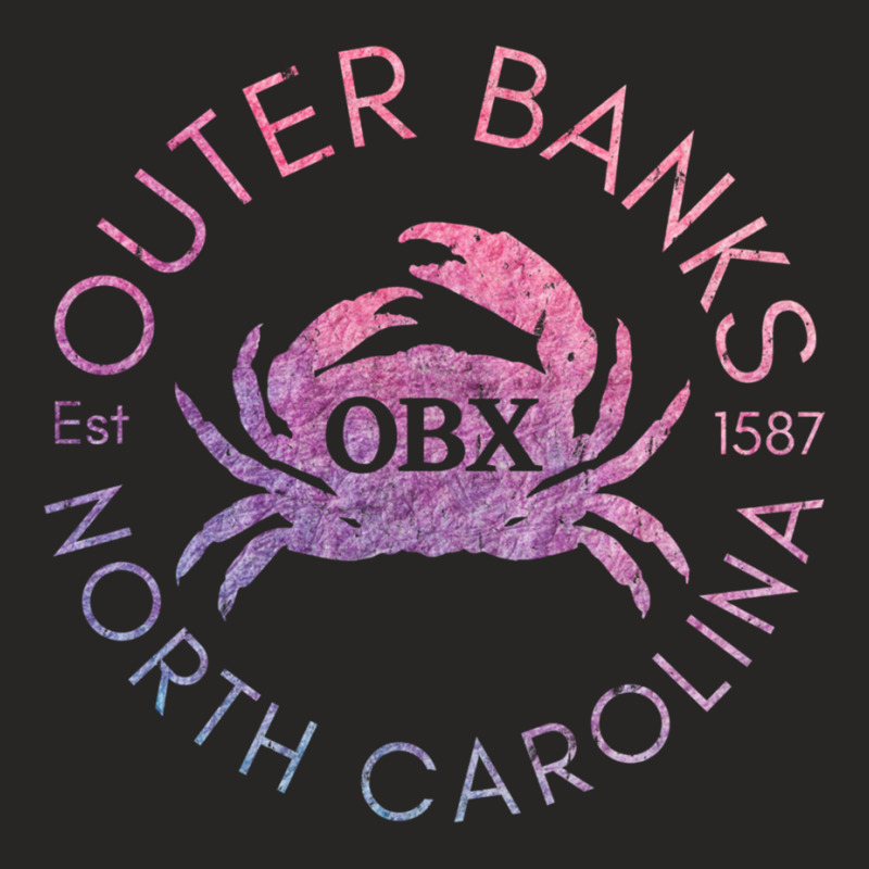 Outer Banks North Carolina Obx Crab Beach Summer V Ladies Fitted T-Shirt by holden | Artistshot