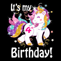 Kids Its My Birthday Shirt Girl Unicorn 4th (4 Yea Zipper Hoodie | Artistshot