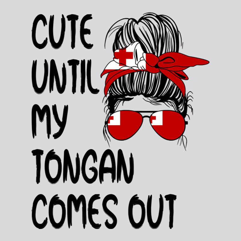 Funny Cute Until My Tongan Comes Out Pullover Hood Women's Triblend Scoop T-shirt by dong | Artistshot