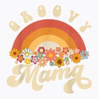 Groovy Mama Retro Rainbow Colorful Flowers Design T-shirt | Artistshot