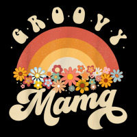 Groovy Mama Retro Rainbow Colorful Flowers Design Fleece Short | Artistshot