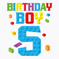 Master Builder 5th Birthday Boy 5 Five Year Buildi T-shirt | Artistshot