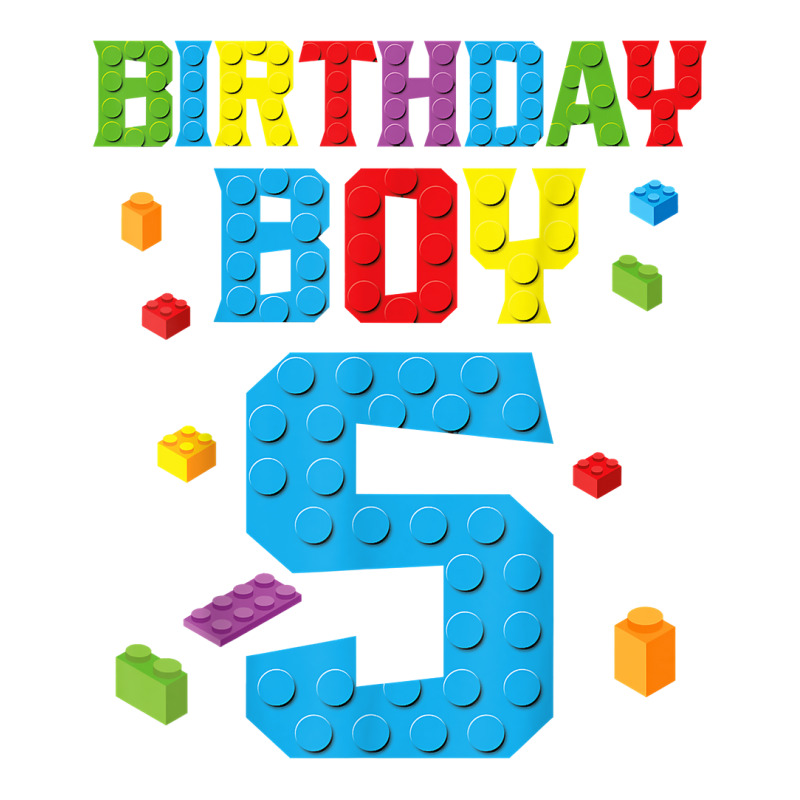 Master Builder 5th Birthday Boy 5 Five Year Buildi Crewneck Sweatshirt | Artistshot