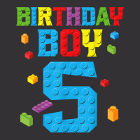 Master Builder 5th Birthday Boy 5 Five Year Buildi Vintage Hoodie And Short Set | Artistshot