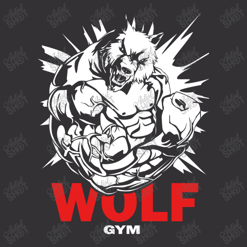 Wolf Gym Beast Power Vintage Short | Artistshot