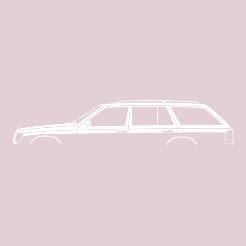 Car Silhouette   W124 Station Wagon Ladies Fitted T-Shirt by greerleggr | Artistshot