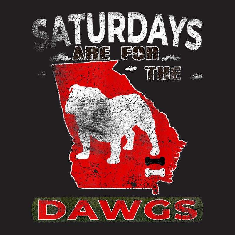 Saturdays Are For The Dawgs The Bulldog State Retr T-shirt | Artistshot