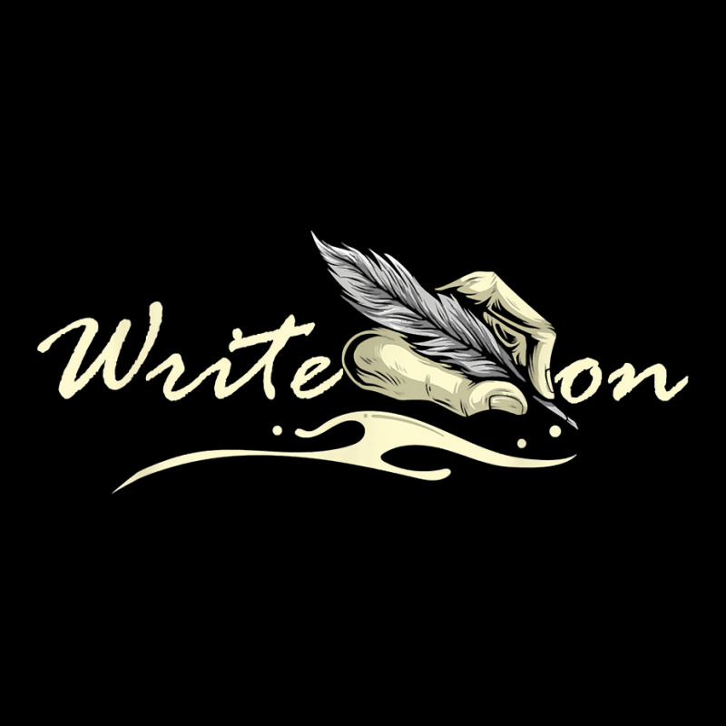 Write On   Feather Author Novelist Novel Writer Po Pocket T-Shirt by amyot | Artistshot