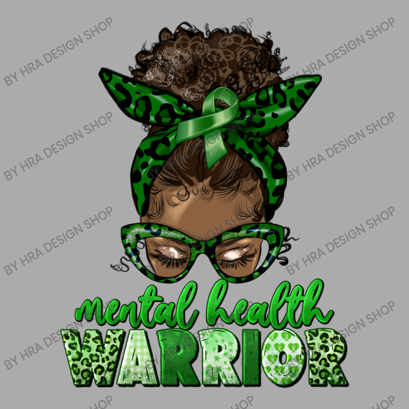 Mental Health Warrior Afro Messy Bun T-shirt | Artistshot