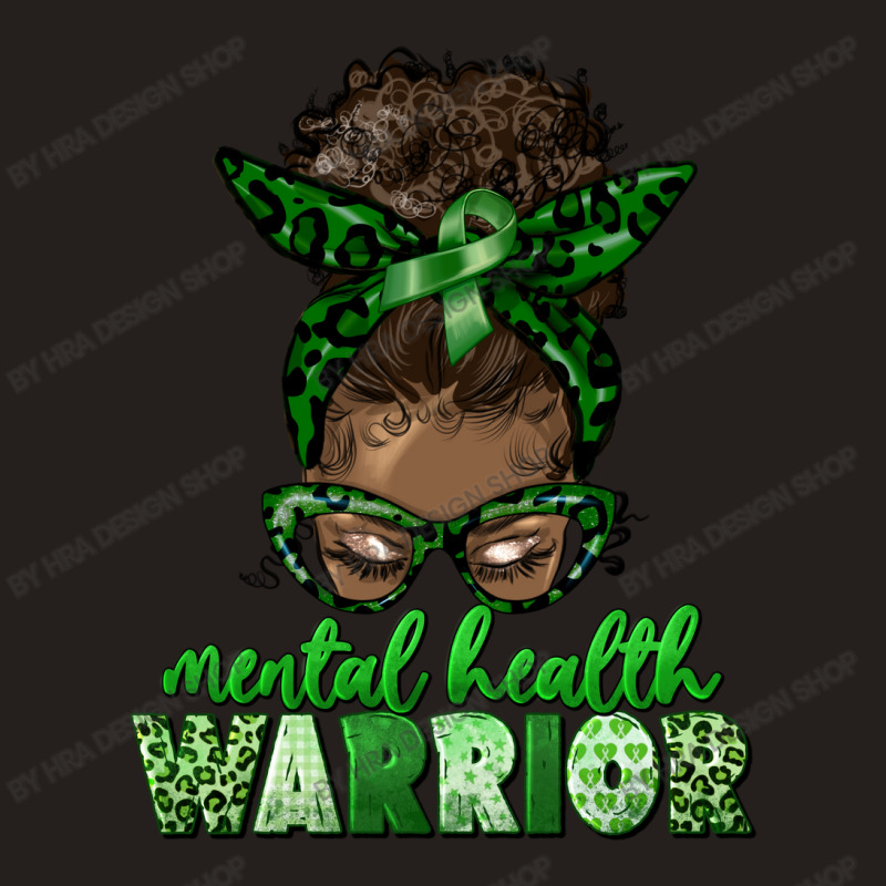 Mental Health Warrior Afro Messy Bun Tank Top | Artistshot