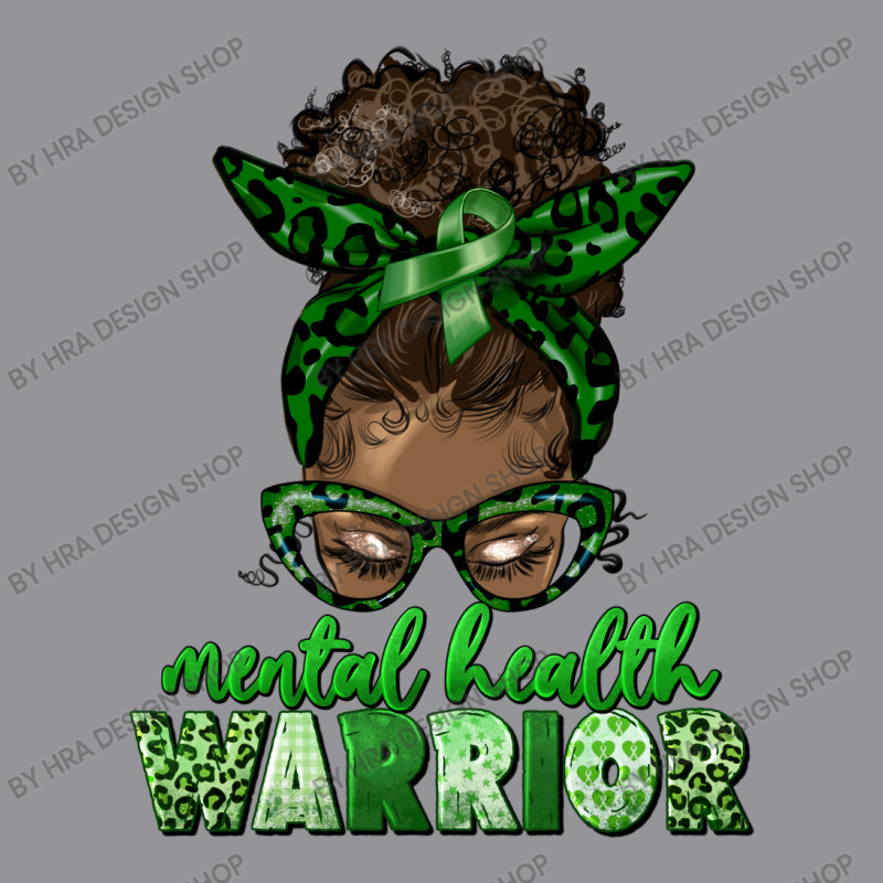 Mental Health Warrior Afro Messy Bun 3/4 Sleeve Shirt | Artistshot