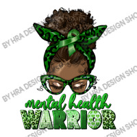 Mental Health Warrior Afro Messy Bun Sticker | Artistshot