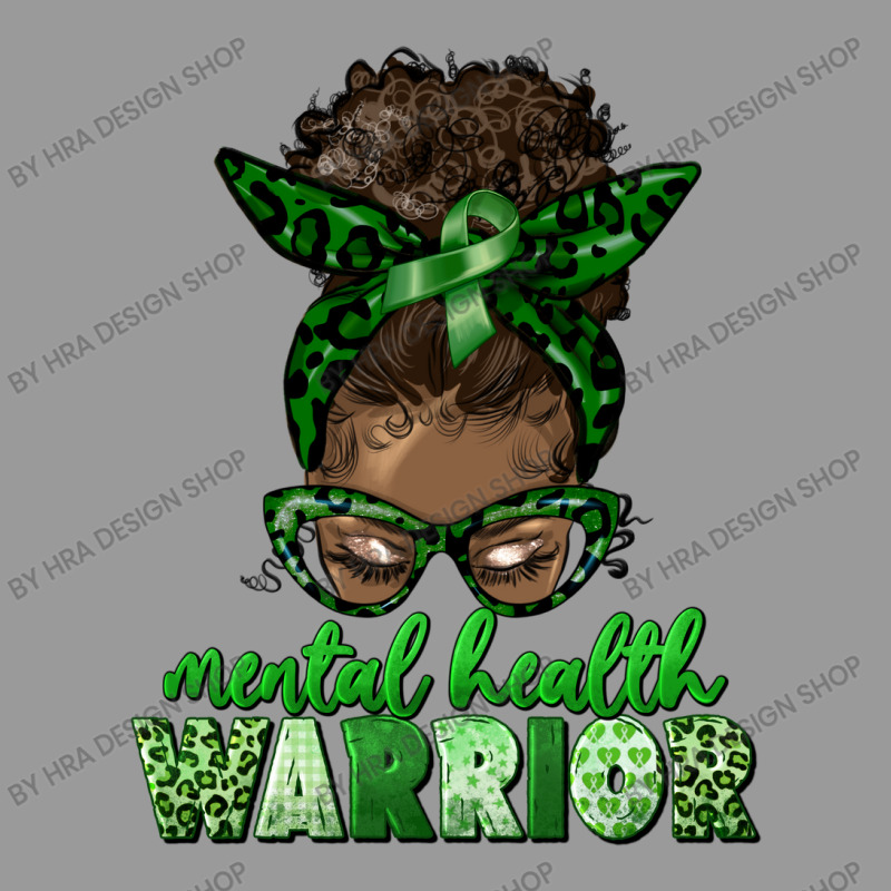 Mental Health Warrior Afro Messy Bun Round Patch | Artistshot