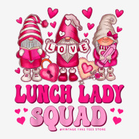 Lunch Lady Teacher Squad Valentines Day Gnomes Hol Metal Print Square | Artistshot