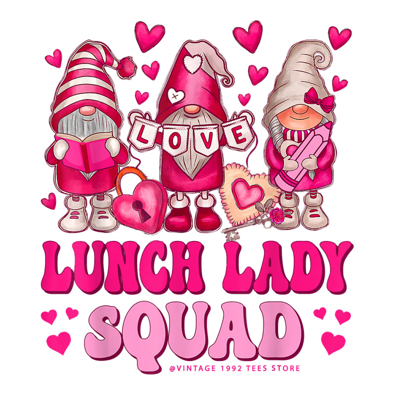 Lunch Lady Teacher Squad Valentines Day Gnomes Hol Sticker | Artistshot