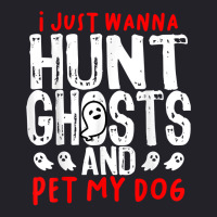 Ghost Hunter Paranormal Hunting Investigator Dog L Unisex Sherpa-lined Denim Jacket | Artistshot