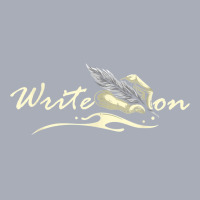 Write On   Feather Author Novelist Novel Writer Po Tank Dress | Artistshot