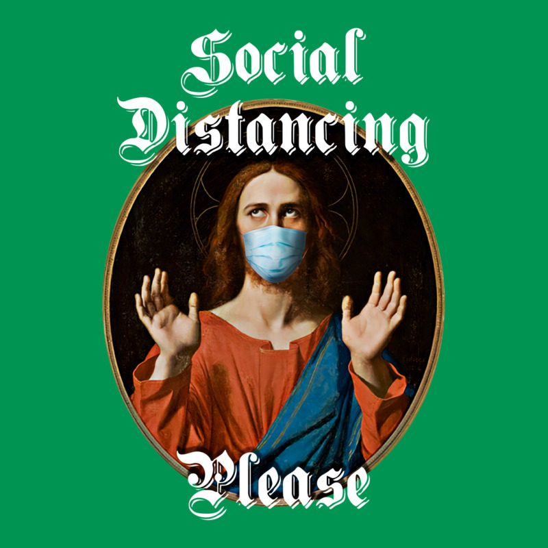 Social Distancing Jesus Classic T-shirt by mennnontohg | Artistshot