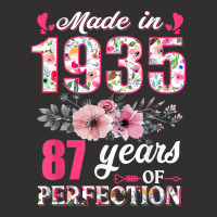 Made In 1935 Floral 87 Year Old 87th Birthday Gift Champion Hoodie | Artistshot