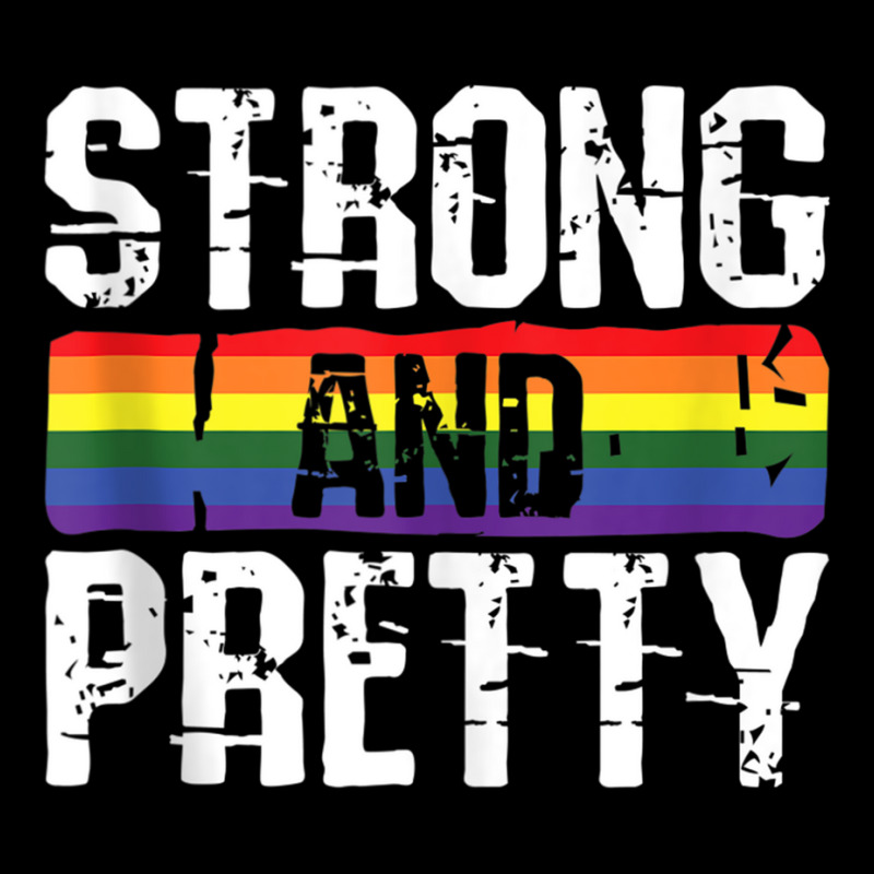 Strong And Pretty Gay Pride Gym Lifting Workout Lg Graphic T-shirt | Artistshot