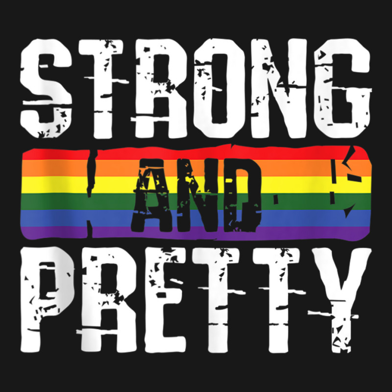 Strong And Pretty Gay Pride Gym Lifting Workout Lg Flannel Shirt | Artistshot