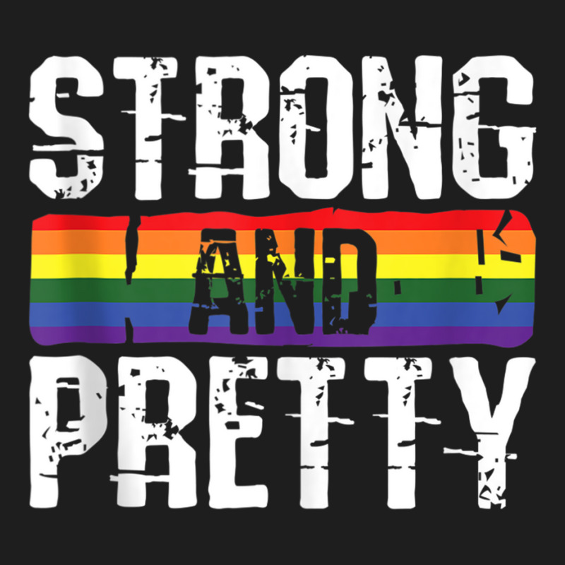 Strong And Pretty Gay Pride Gym Lifting Workout Lg Classic T-shirt | Artistshot