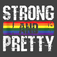 Strong And Pretty Gay Pride Gym Lifting Workout Lg Vintage T-shirt | Artistshot