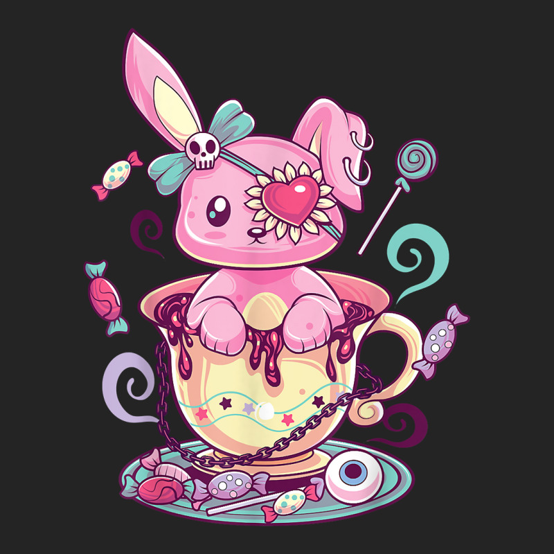 Kawaii Pastel Goth Cute Creepy Rabbit Menhera Occu 3/4 Sleeve Shirt | Artistshot