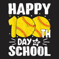 Softball Happy 100th Day Of School Tshirt Kids Tea T-shirt | Artistshot