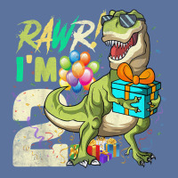 Kids Rawr I'm 2 Second Rex 2nd Birthday Dinosaur 2 Lightweight Hoodie | Artistshot