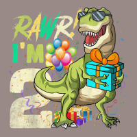 Kids Rawr I'm 2 Second Rex 2nd Birthday Dinosaur 2 Vintage T-shirt | Artistshot