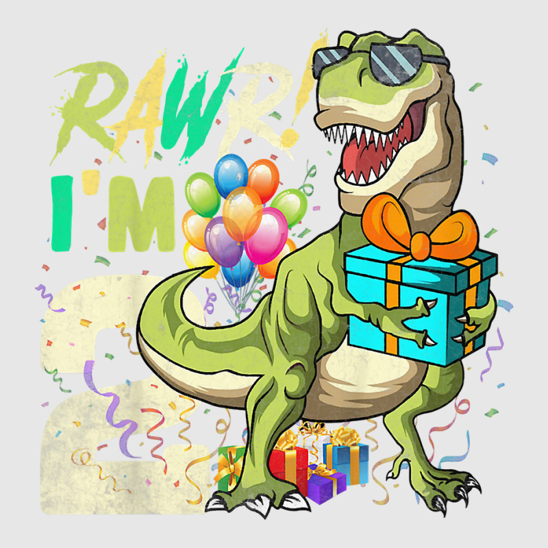 Kids Rawr I'm 2 Second Rex 2nd Birthday Dinosaur 2 Unisex Jogger | Artistshot