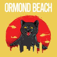 Funny Black Cat Ormond Beach Blue (1) Graphic T-shirt | Artistshot