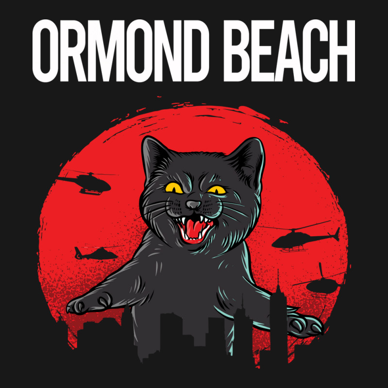 Funny Black Cat Ormond Beach Blue (1) Flannel Shirt by capronihrigh | Artistshot