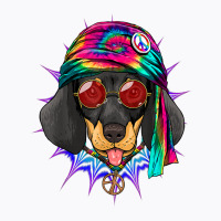 Tie Dye Hippie Dachshund Hippiness Peace Love Dog T-shirt | Artistshot