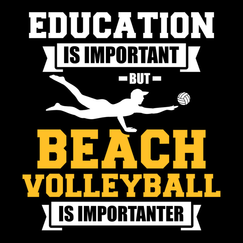 Education Is Important But Beach Volleyball Is Imp V-neck Tee | Artistshot