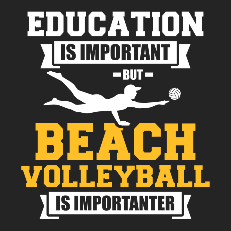 Education Is Important But Beach Volleyball Is Imp 3/4 Sleeve Shirt | Artistshot