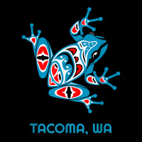 Tacoma Wa Red Blue Frog Pnw Art Native American T Youth Zipper Hoodie | Artistshot