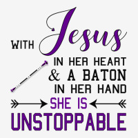 With Jesus In Her Heart A Baton In Hand She Is Uns 15 Oz Coffee Mug | Artistshot