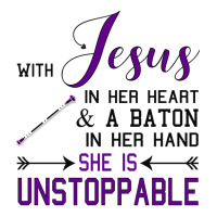 With Jesus In Her Heart A Baton In Hand She Is Uns Sticker | Artistshot