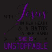 With Jesus In Her Heart A Baton In Hand She Is Uns Waist Apron | Artistshot