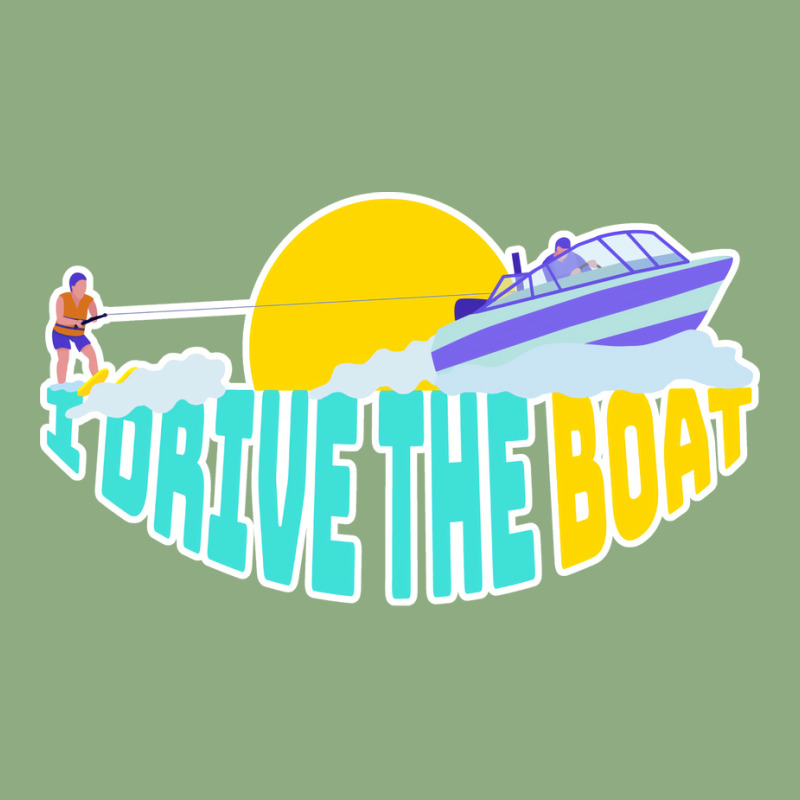 I Drive The Boat Waterskiing Yellow Graphic T-shirt by zelekmanfraw | Artistshot