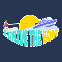 I Drive The Boat Waterskiing Yellow Men Denim Jacket | Artistshot