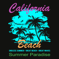 California Beach Summer Paradise Vintage Scorecard Crop Tee | Artistshot