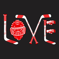 Player Goalie Ice Hockey Heart Apparel Funny Valen T-shirt | Artistshot