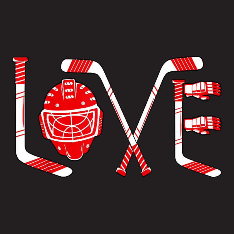 Player Goalie Ice Hockey Heart Apparel Funny Valen T-shirt | Artistshot