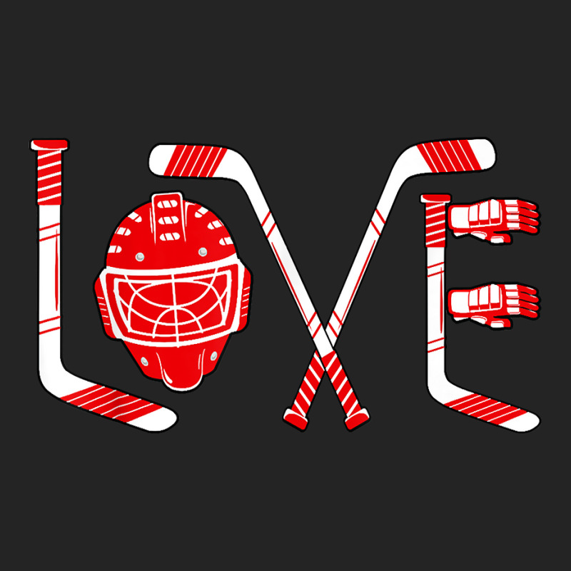 Player Goalie Ice Hockey Heart Apparel Funny Valen 3/4 Sleeve Shirt | Artistshot