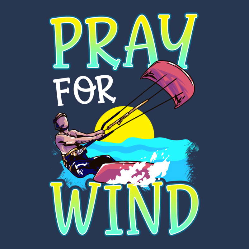 Kiteboarding Pray For Wind Kitesurfing Love Men Denim Jacket by lindeaucterr | Artistshot