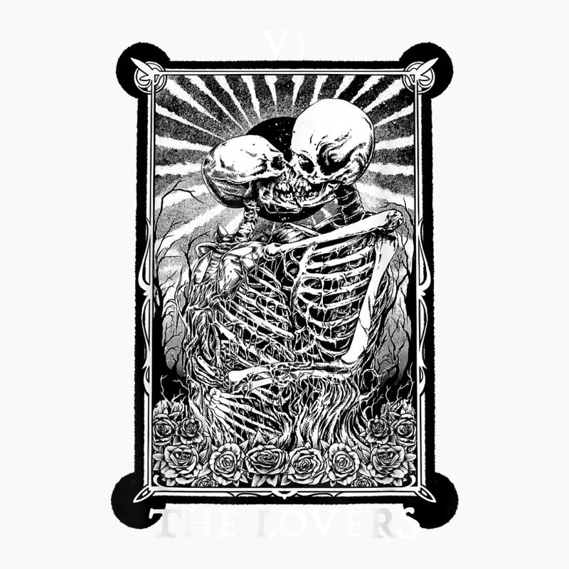 The Lovers Vintage Tarot Card Occult Skeletons Sup T-shirt | Artistshot