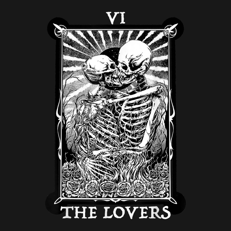 The Lovers Vintage Tarot Card Occult Skeletons Sup Flannel Shirt | Artistshot